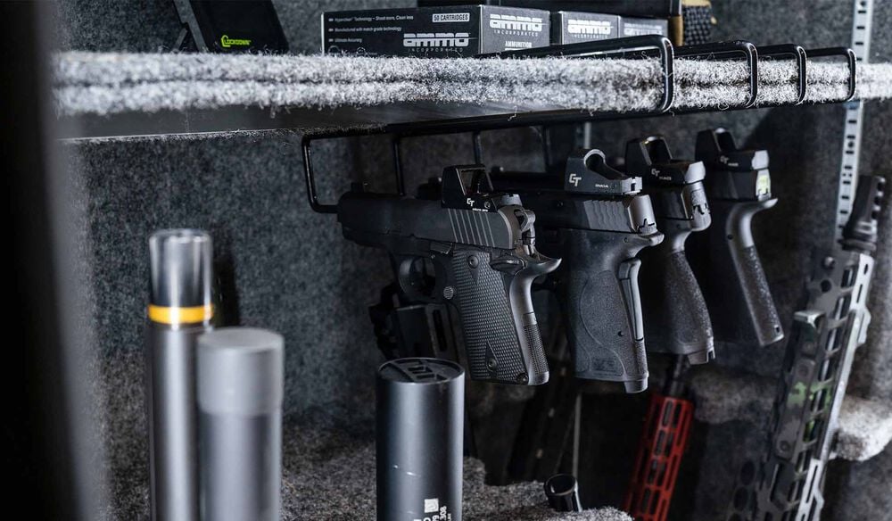 Shelf Handgun Rack - 4 Pack