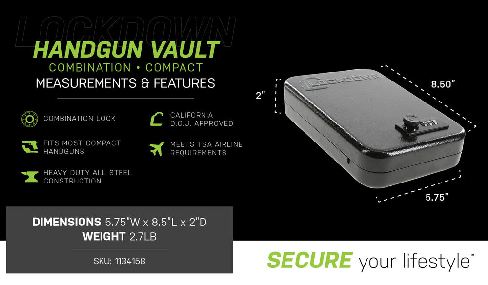 Combination Handgun Vault - Compact