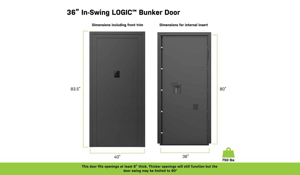 Logic 36 In Bunker Door - Right Hand In Swing