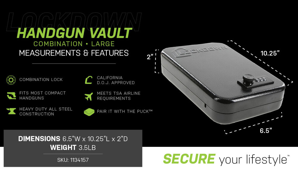Combination Handgun Vault - Large