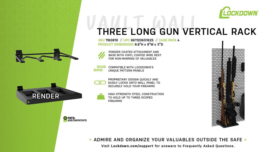 Three Long Gun Vertical Rack